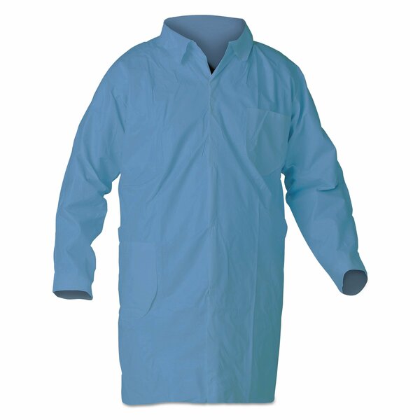 Kleenguard A65 Flame Resistant Lab Coats, Large, Blue, 25PK 12811